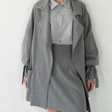 THE MARIA OVERSIZED BLAZER GREY STRIPES