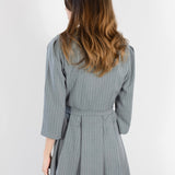 NORA DRESS GREY STRIPES