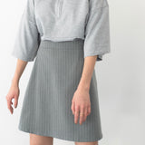 THE MINI SKIRT GREY STRIPES