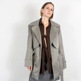 THE CROPPED TRENCH COAT GREY / PRE-ORDER