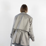 THE CROPPED TRENCH COAT GREY / PRE-ORDER