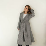 THE LIZI LONG COAT BLACK & WHITE