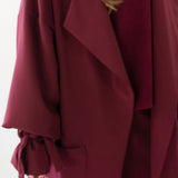 THE LIVIA OVERSIZED BLAZER RED WINE