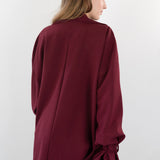 THE LIVIA OVERSIZED BLAZER RED WINE