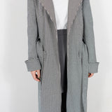 THE LIZI LONG COAT BLACK & WHITE