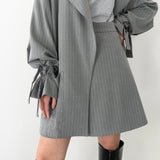 THE MINI SKIRT GREY STRIPES