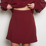 THE MINI SKIRT RED WINE