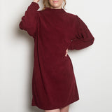 SAROLTA PULLOVER DRESS RED WINE