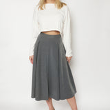 THE MIDI SKIRT GREY