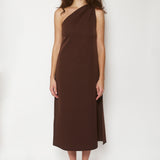 VIKTORIA DRESS COFFEE BROWN