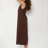 VIKTORIA DRESS COFFEE BROWN