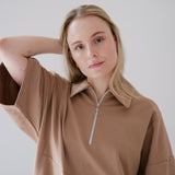 #31 THE OVERSIZED ZIPPER SHIRT TAUPE