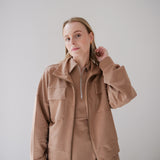 #31 THE OVERSIZED ZIPPER SHIRT TAUPE