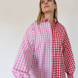 #21 THE OVERSIZED SHIRT PINK & RED